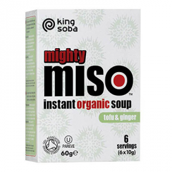 Végami vous propose : Soupe instantanée miso rouge, tofu et gingembre 60g
