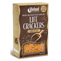 Végami vous propose : Crackers graines de lin et chia sans sel 80g - bio